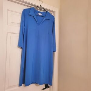 💙 NWOT Boutique Blue Tunic dress L